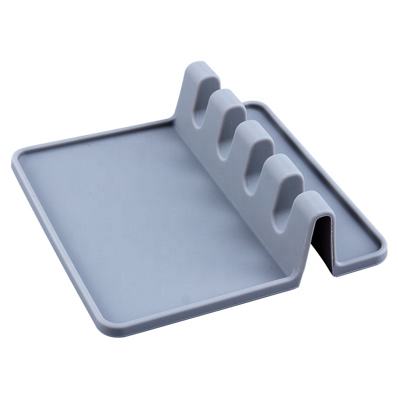 Heat-resistant Thicken Kitchen Spoon Holder Silicone Utensil Rest With Anti-slip Design